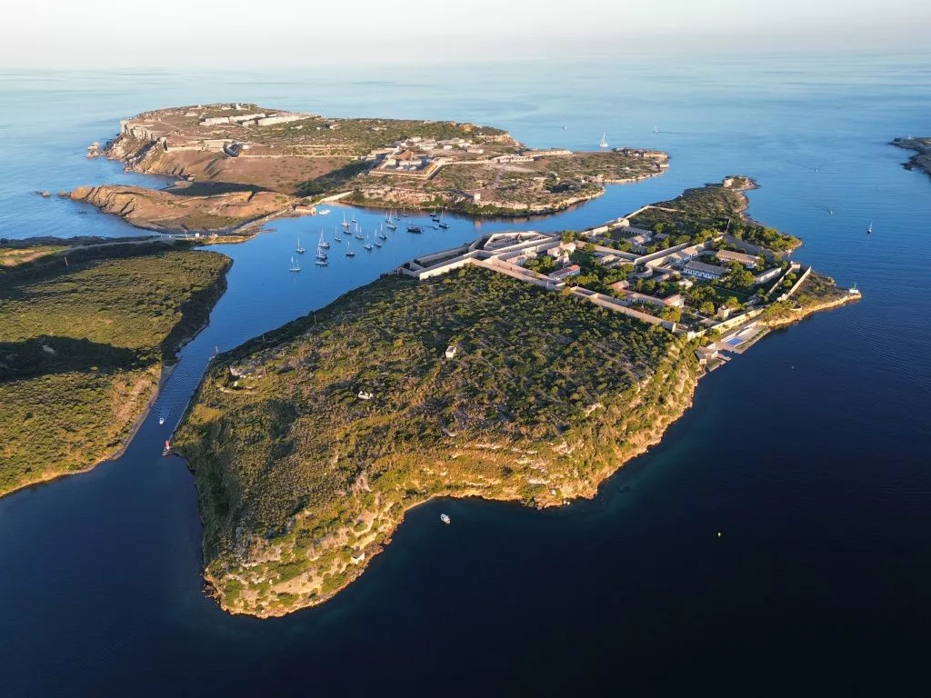Drone picture of a island