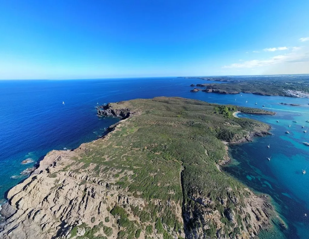 Drone picture of the coast