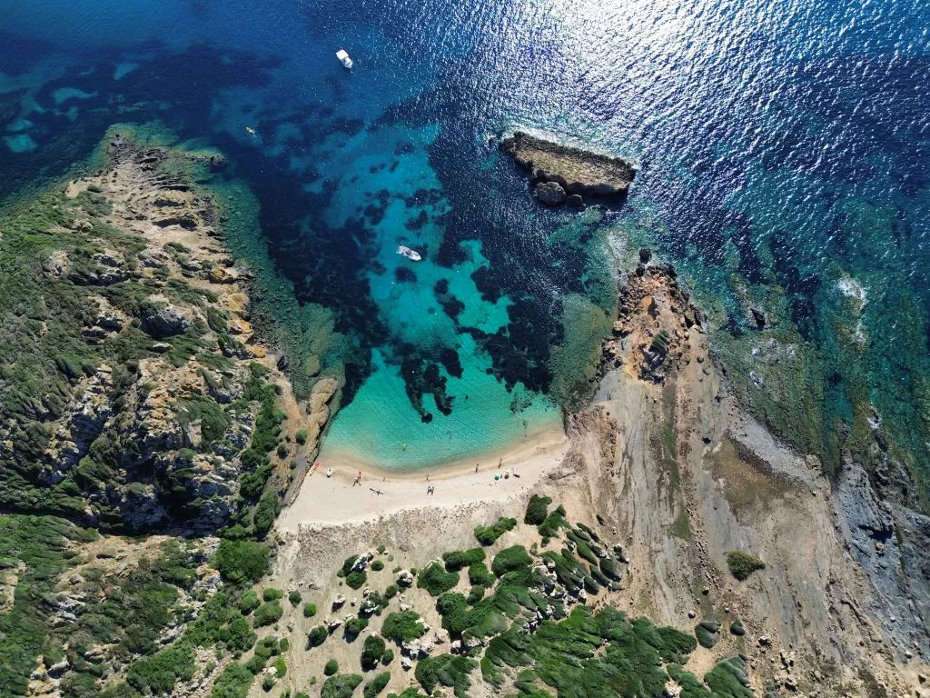 Drone picture from above the coast