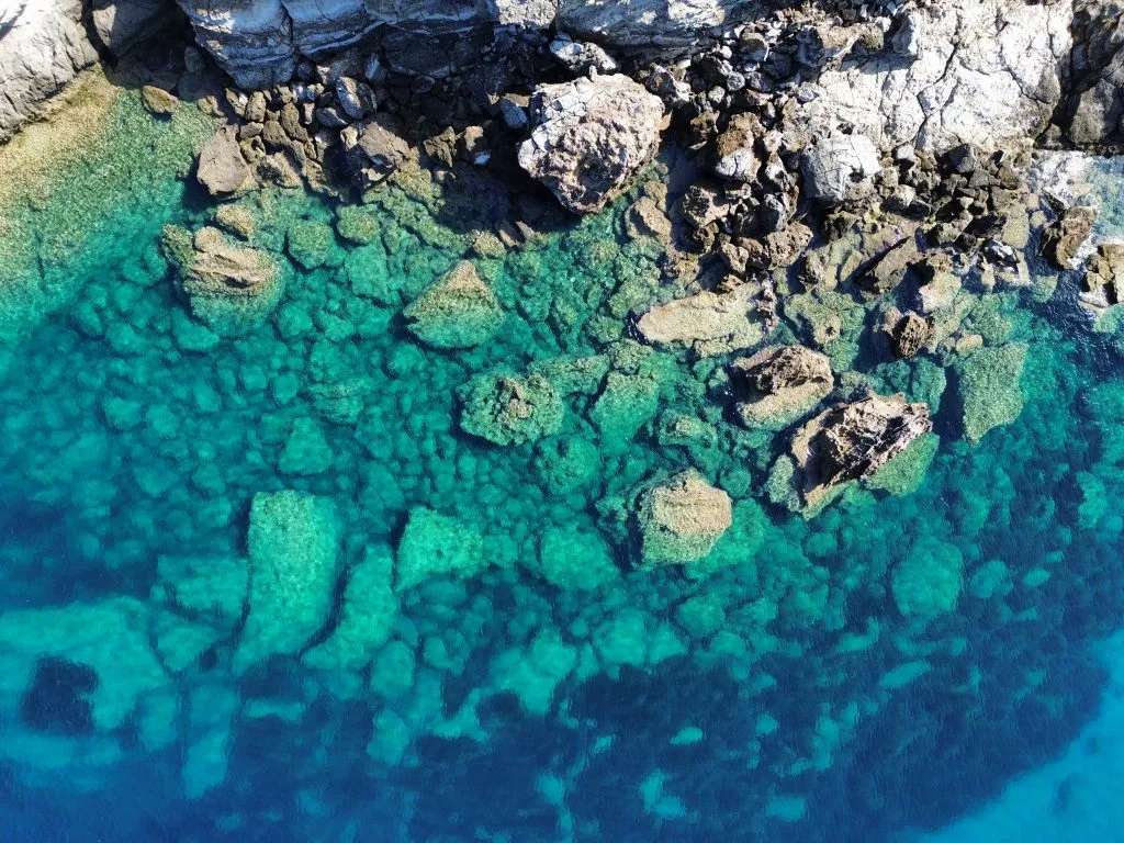 Drone picture of the coast